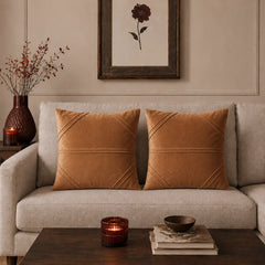 Artisan Lines Velvet Cushion Cover pack of 2