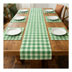 Cotton Duck Table Runner With 6 Mats