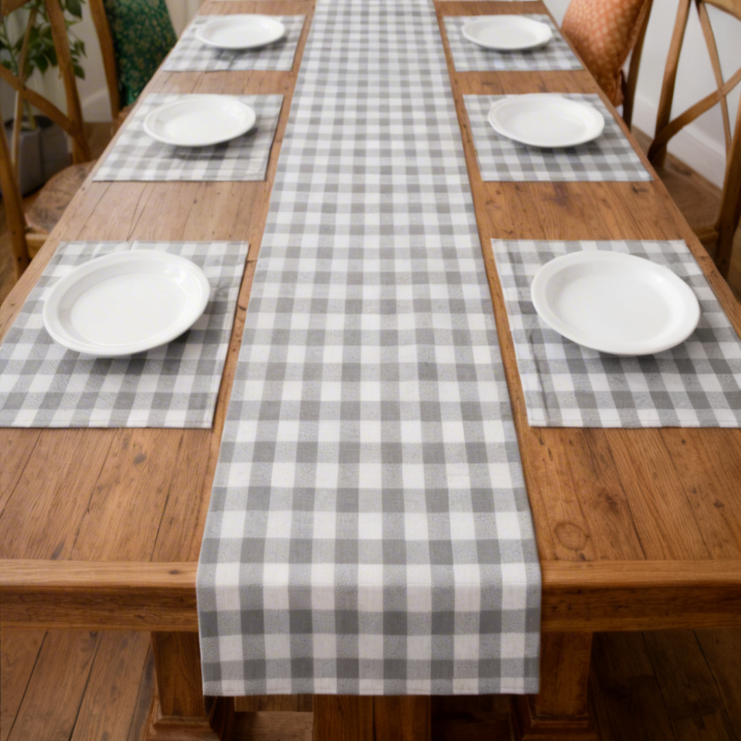Cotton Duck Table Runner With 6 Mats