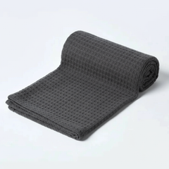 Organic Cotton Waffle Baby Blanket Charcoal Grey