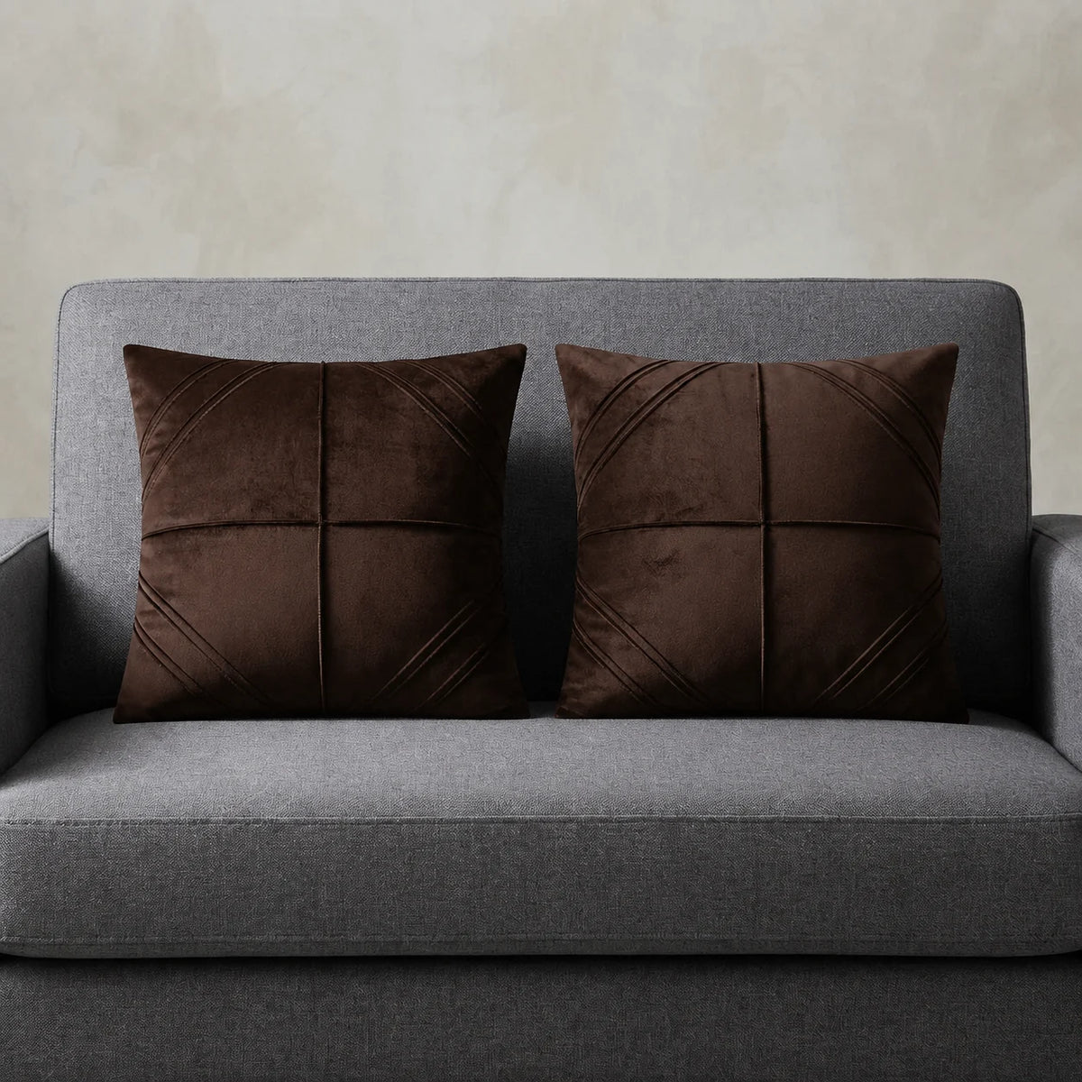 Facet Series Velvet Cushion Cover pack of 2