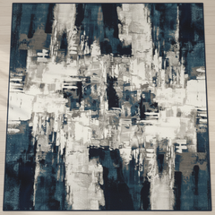 Stanbul Blue Distressed Turkish Rug