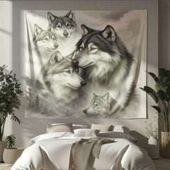 Wolf Family Portrait Tapestry