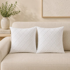 Diamond Quilted Cushion Cover Pack of 2