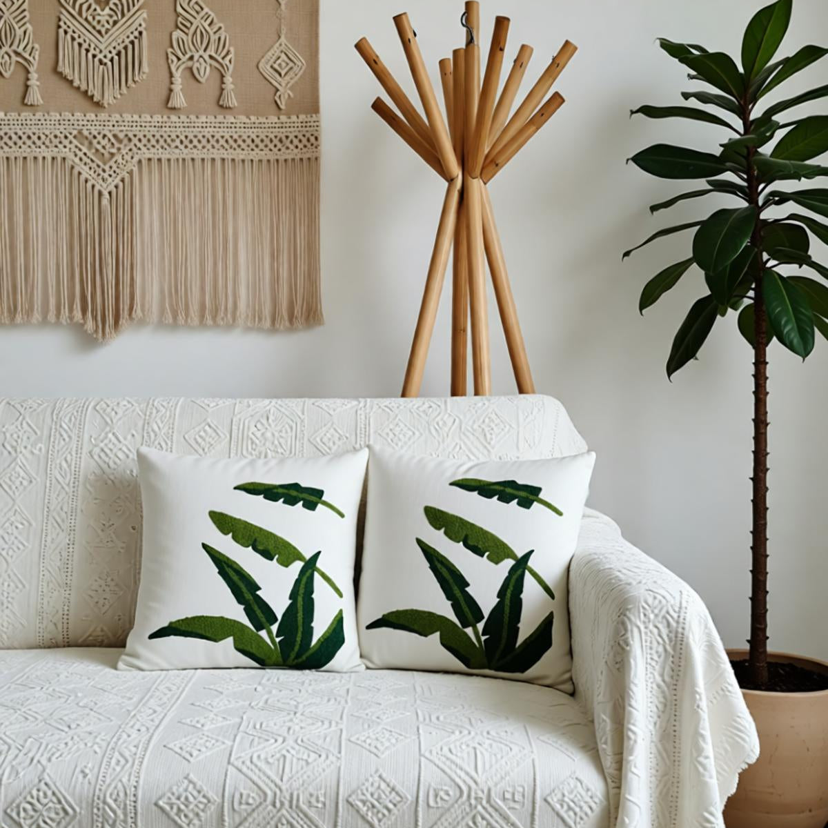 Minimalist Art Stitch Cushion Cover Pack of 2