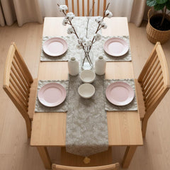 Royal Ash Luxury Table Runner With 4 Mats