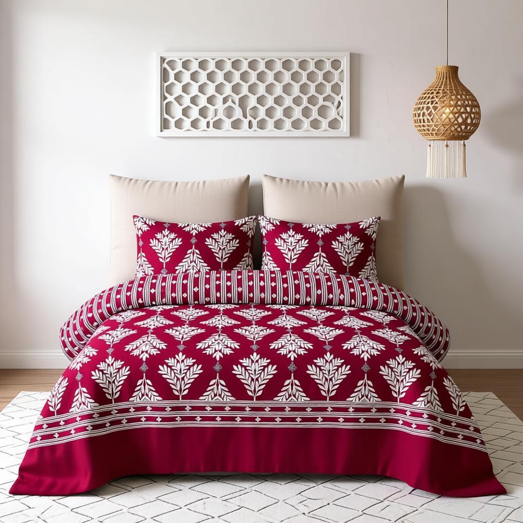 Luxe Red Floral Dream Bedsheet Pack 3