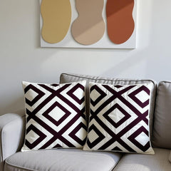 Cozy Citrus Pattern Hand Sequin Cushion Cover Pack of 2