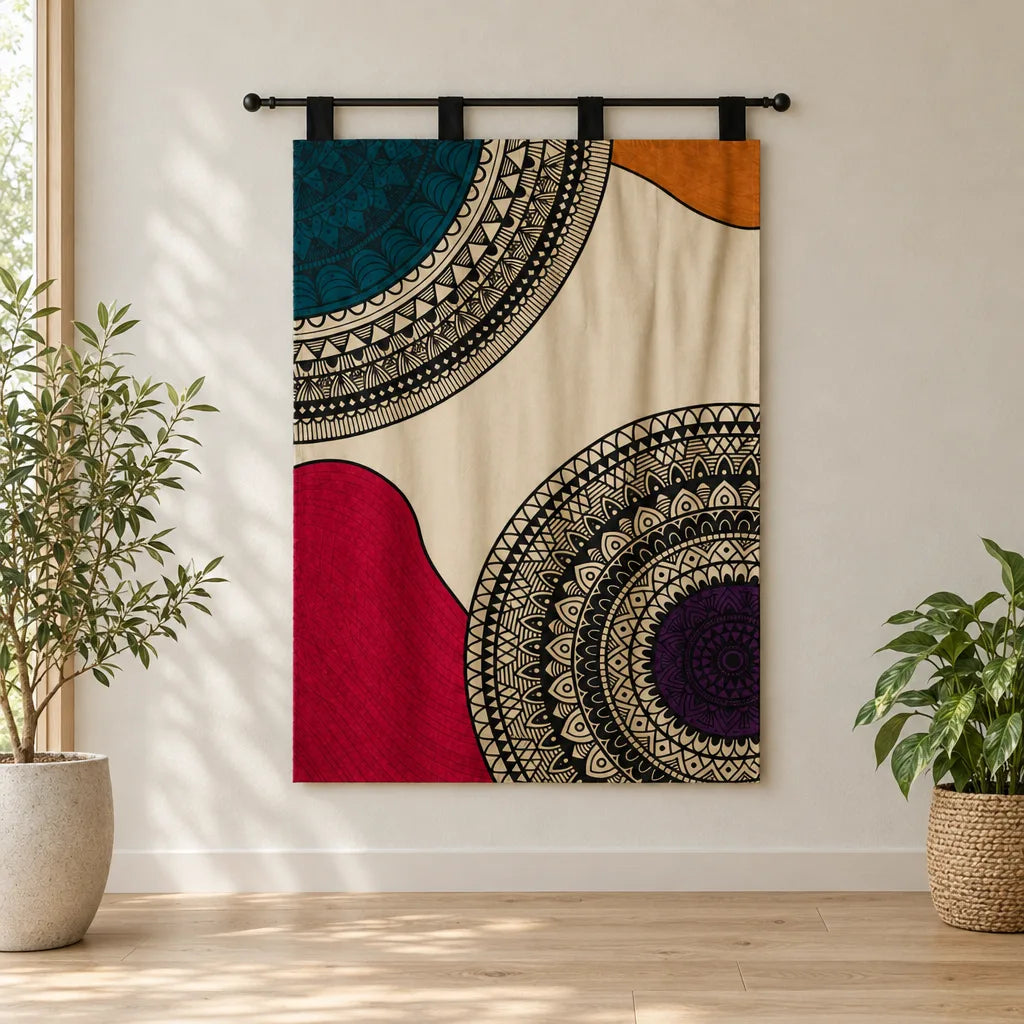 Celestial Mandala Wall Tapestry B-Pair