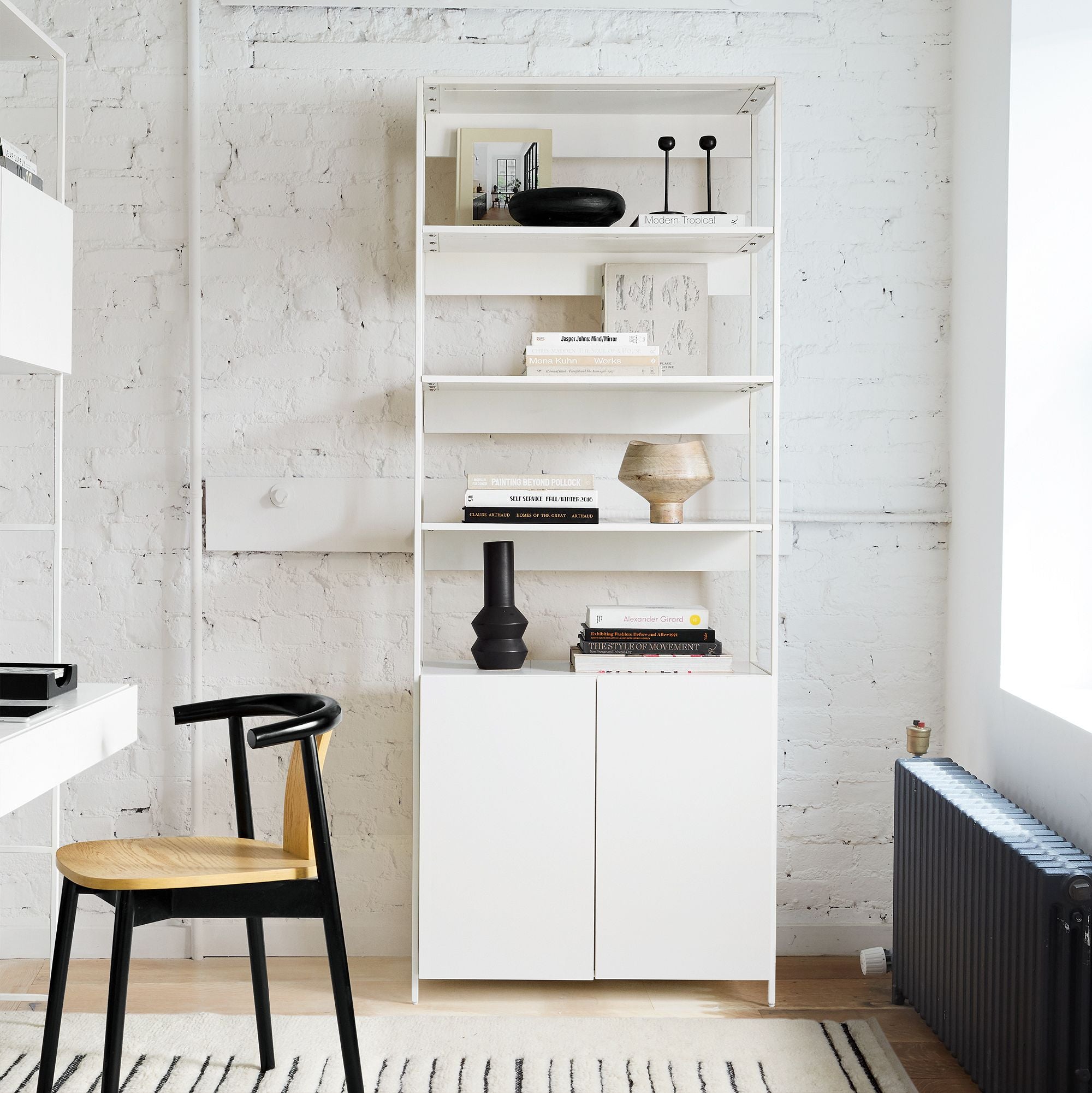 Modu Open & Closed Storage Cabinet Bookcase Organizer Rack ...