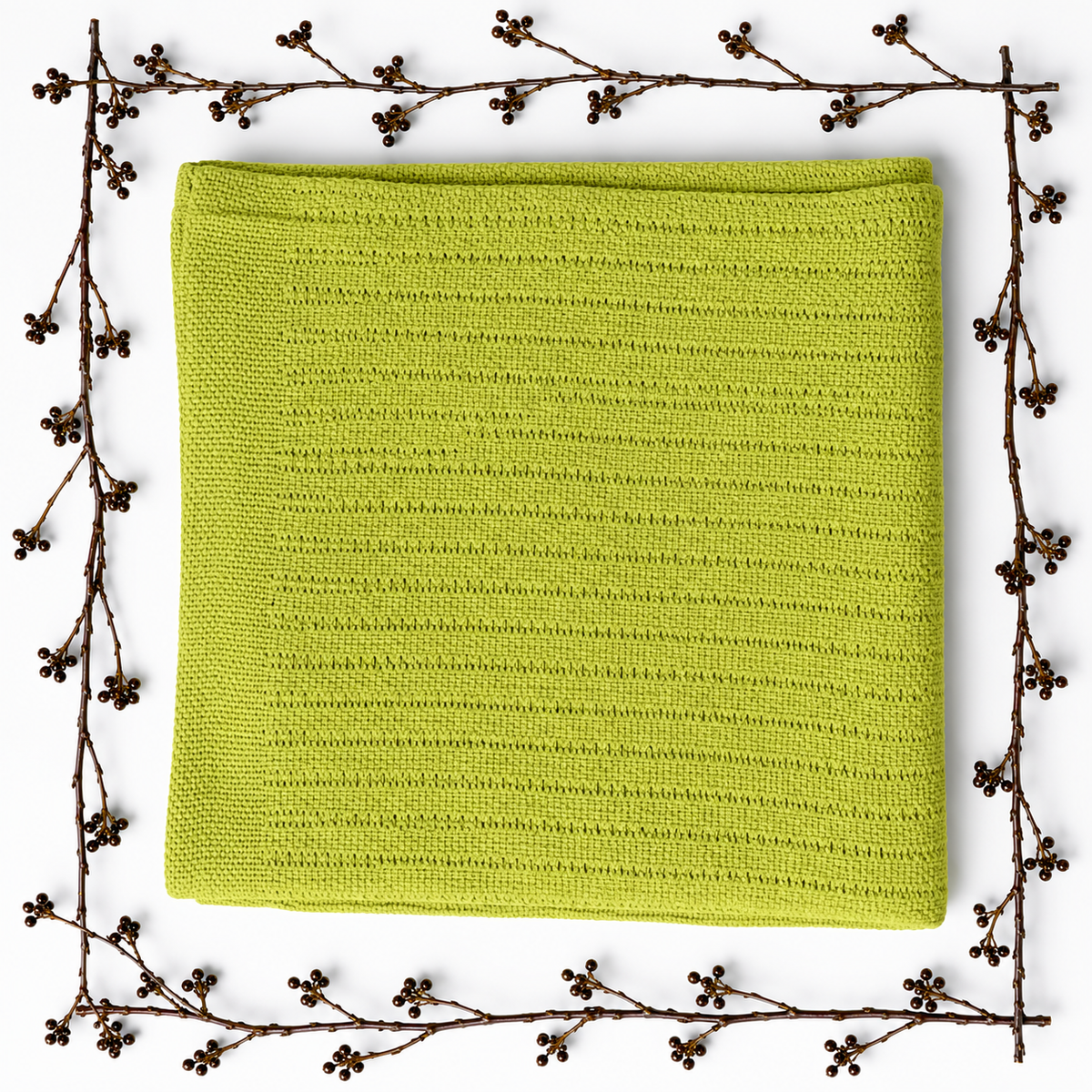 Waffle Nest Baby Blanket Lemon Grass