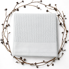 Waffle Nest Baby Blanket Light Grey