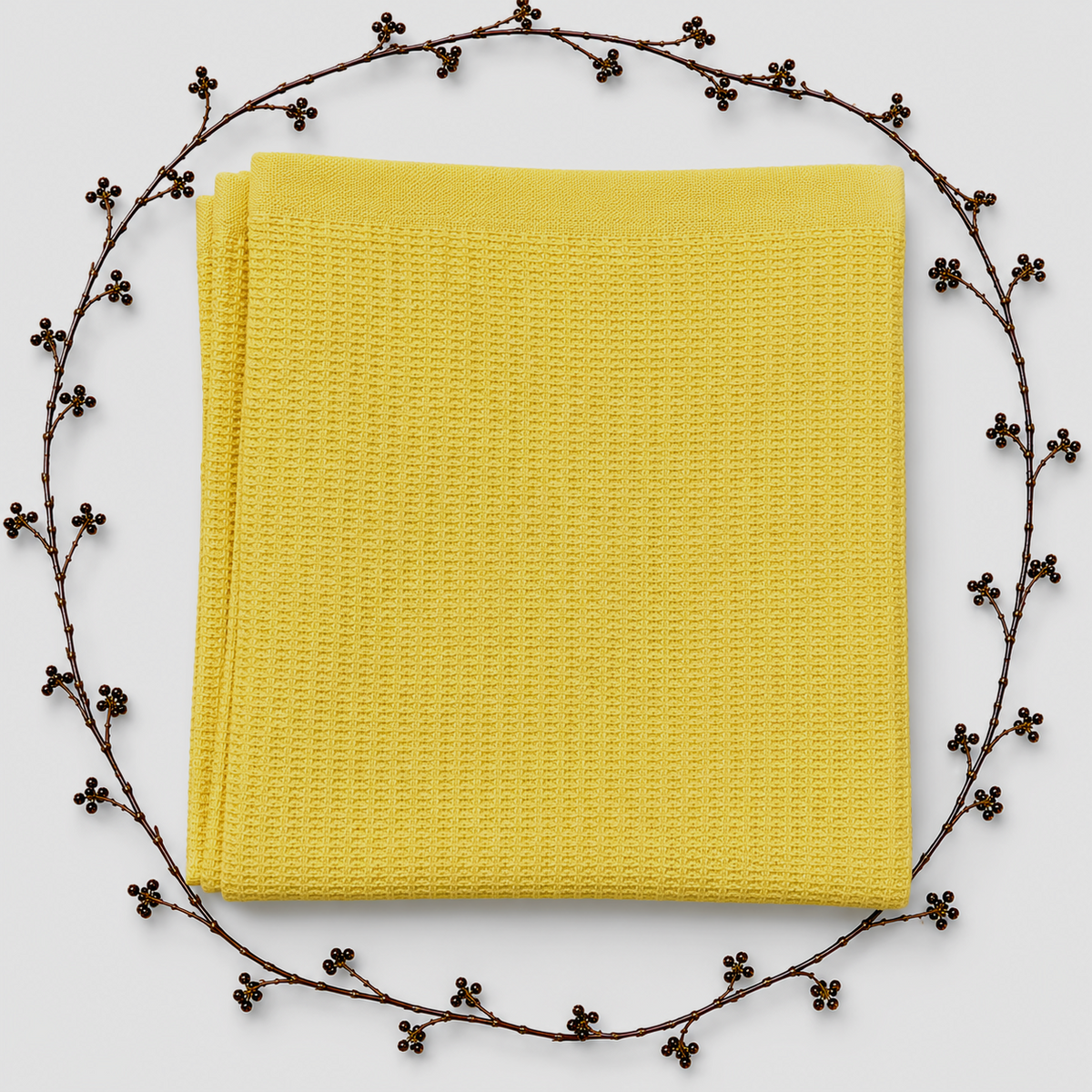 Waffle Nest Baby Blanket Ochre