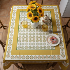 Golden Lace Table Cover