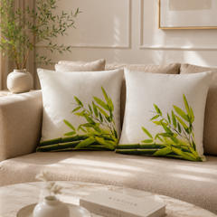 Zen Leaf Cushions Cover Pack of 2