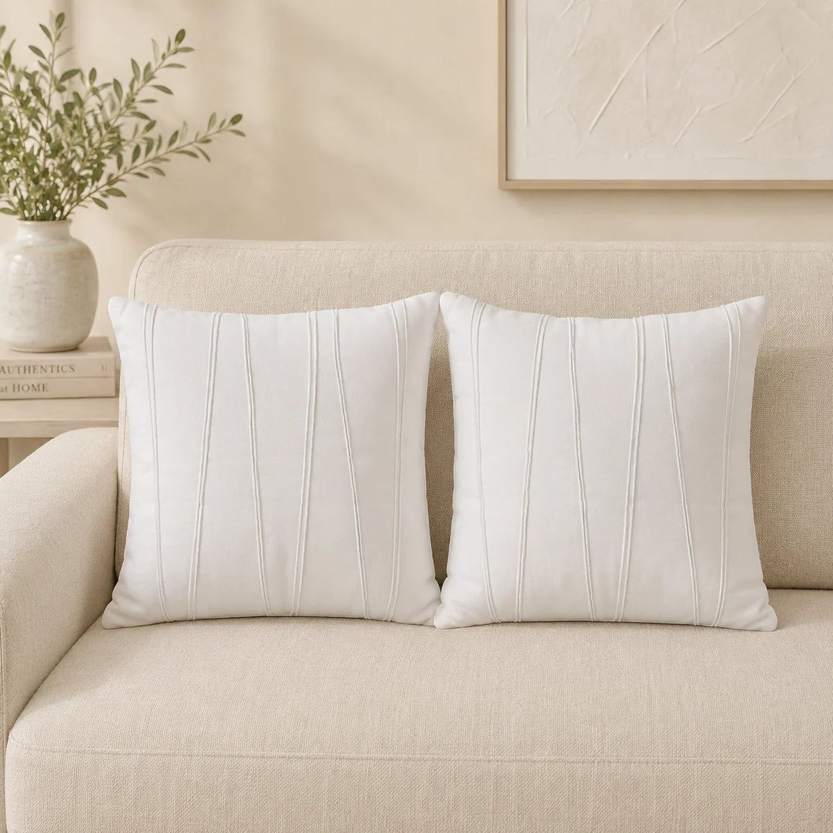 Terra Bloom Embroidered Cushion Cover Pack of 2