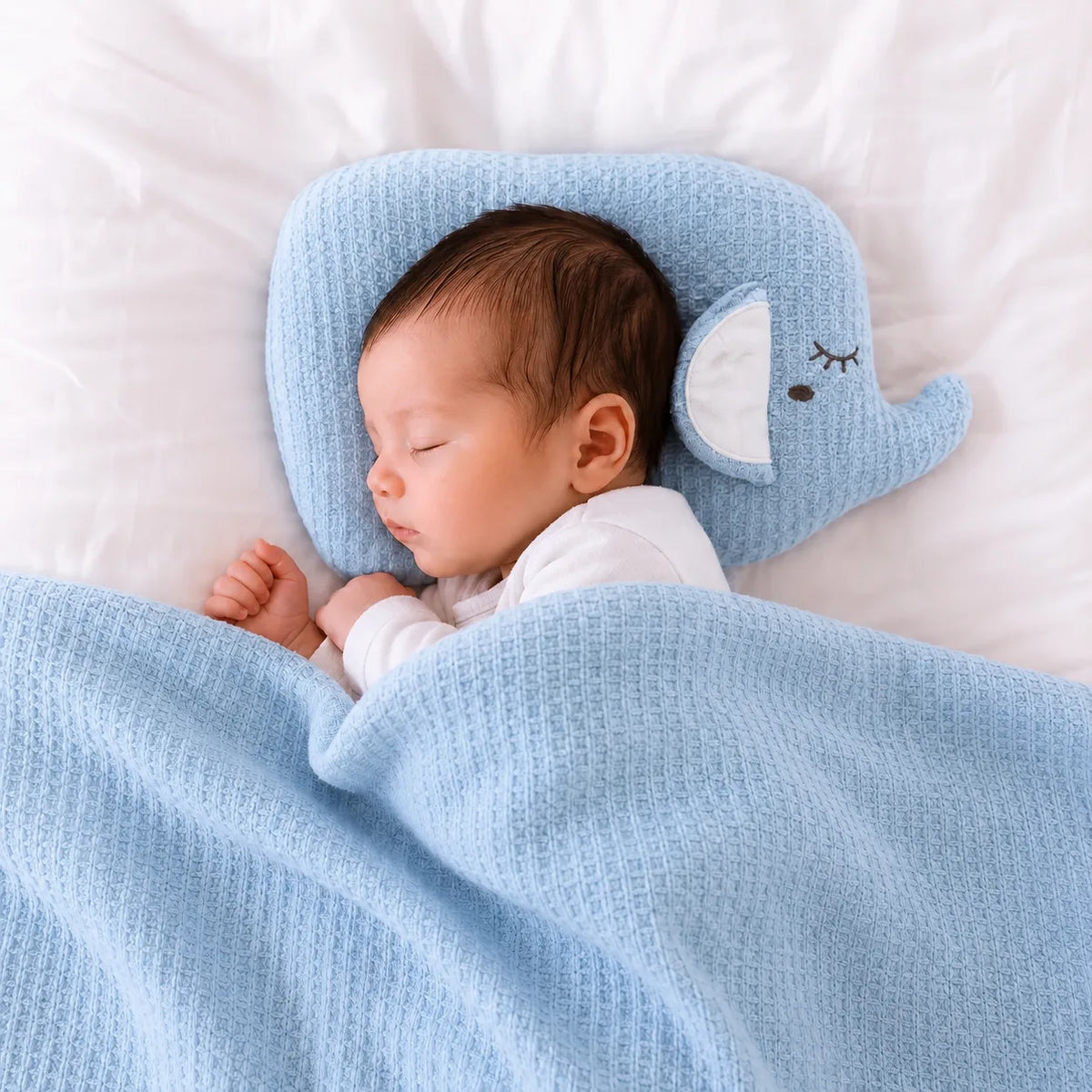 Premium Newborn Elephant Pillow & Blanket Set