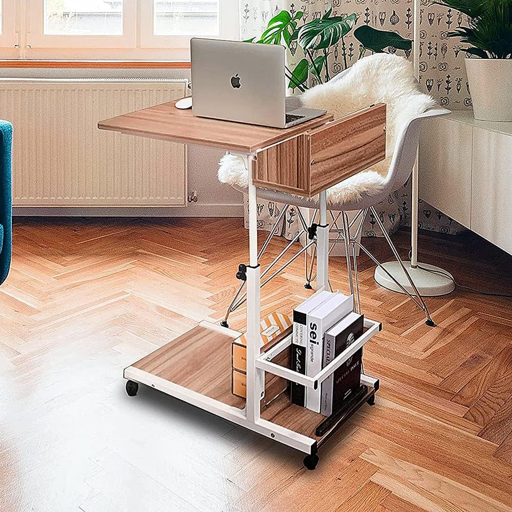 Bed Under Computer Table Movable Bed Side Computer Table With Wheels Storage Adjustable Table ...