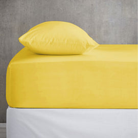 Cotton Fitted Sheet - With Pillow Covers - King Size