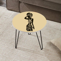 Tribal African Women Art Hairpin Tables