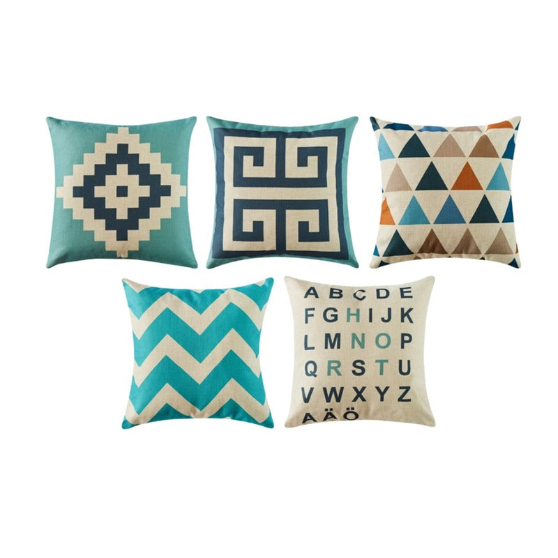Alpha Geometrical Cushion Covers pack of 5