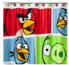 Angry Birds Fabric Shower Curtain